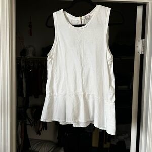 GAP White Sleeveless Top Basic Essentials Staple Size Medium